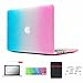 Price comparison product image Se7enline Macbook Air Cover Case Rubberized Frosted Soft Touch Hard Shell Case Cover for Macbook Air 11.6" (Models: A1370, A1465),with Soft Sleeve Bag and Silicon Keyboard Protector and Clear LCD Screen Protector and 12pcs Dust plug,Rainbow