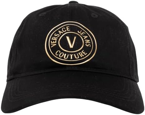 VERSACE JEANS COUTURE Boné com logotipo V-Emblem preto/dourado
