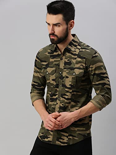 Image of Peppyzone Men's Regular Fit Cargo Shirt