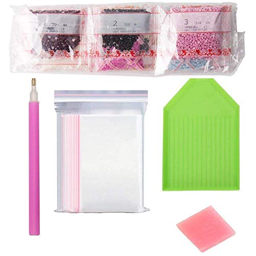 2 Packs DIY 5D Diamond Painting Set, Full Drill Diamond Embroidery Dotz Kit Home Wall Decor - 12 x 16 (London and Paris)