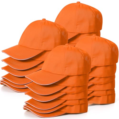 Image of Shyyween Kids Baseball Caps Youth Adjustable Plain Baseball Hats Cotton Blank Hats Bulk for Girls Boys Sport Team