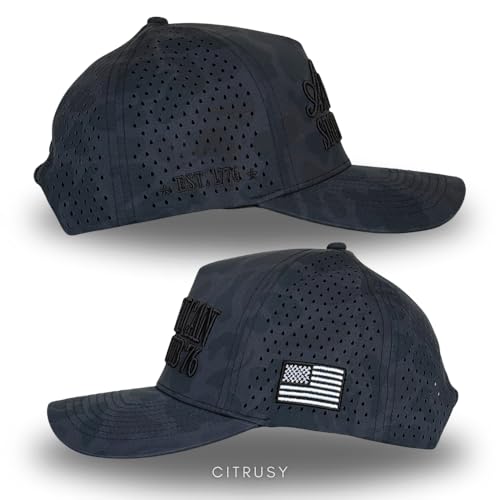 Image of CITRUSY Athletic Trucker Golf Hat | Performance Mens 5 Panel Cap | Cool Breathable Waterproof Workout Running Snapback