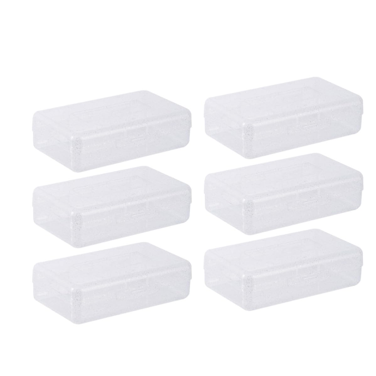 Set 6 Astucci Trasparenti Impilabili in Plastica per Cancelleria, Portapenne Grande Capacità per Studenti, Organizzatore Penne e Matite per Scuola, Casa e Ufficio