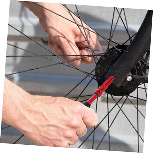 Set de 2 válvulas tubeless de aleación de aluminio rojo con orificio lateral para fácil instalación y reemplazo eficiente para inflado y hermeticidad de neumáticos miniatura 7