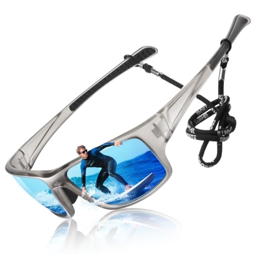 Image of LINVO Polarised Sports Sunglasses Mens Womens Thick Square Shades UV400