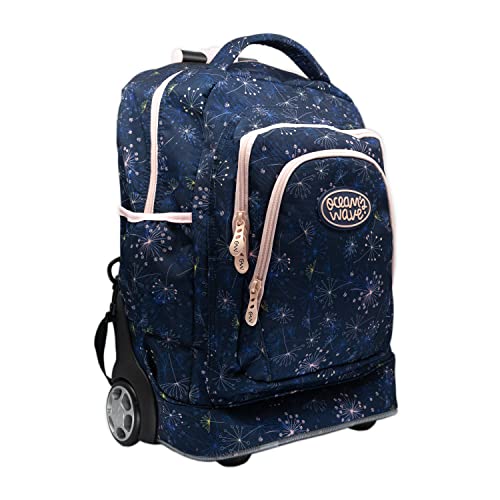 Ocean s Wave Mochila Escolar de Carro Dreams - 50 x 35 x 25 cm - Capacidad de 35 Litros - 3 Bolsillos con Cremallera y 2 Laterales - Mango Adaptable en 3 Posiciones Mochila con Ruedas de 8,5 cm