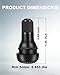 Riseuvo 5 Pcs TR412 Rubber Snap-in Tire Valve Stems - Fits Standard 0.453