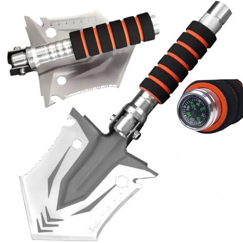 Folding Survival Shovel，Digging Shovel，12.99''Lightweight Camping Shovel Portable High Carbon Steel Folding Mini Trowels for Outdoor Camping Backpacking Hiking Car Emergency Home Garden