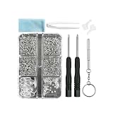 Kit de reparación de gafas con tornillos, almohadillas nasales, destornilladores, pinzas y paño de limpieza, juego de destornilladores de precisión para mantenimiento de gafas