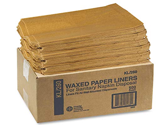 Hospeco Sanitary Napkin Receptacle Liner, Kraft Waxed Paper - 500 Bags/Carton (1 Carton) Hospeco Sanitary Napkin Receptacle Liner, Kraft Waxed Paper - 500 Bags/Carton (1 Carton)