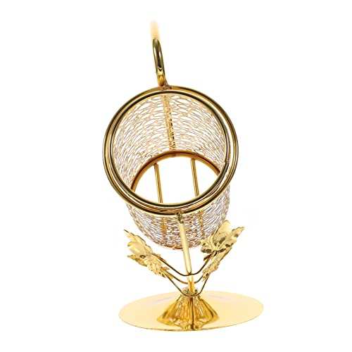 Luxshiny 2 Peças De Ornamentos De Suporte De Vinho De Ferro Nórdico Dourado