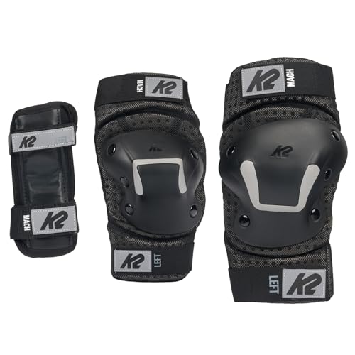 K2 Mach Pad Set con placas de alta resistencia impactos patinaje adulto Goleta