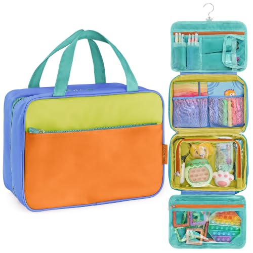 Kids Travel Organizer, Boys Bag With Hook, Toiletry and Makeup Bag, Large