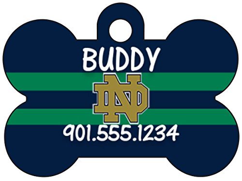 Notre Dame Fighting Irish Pet Id Tag for Dogs & Cats Personalized w/ Name & Number