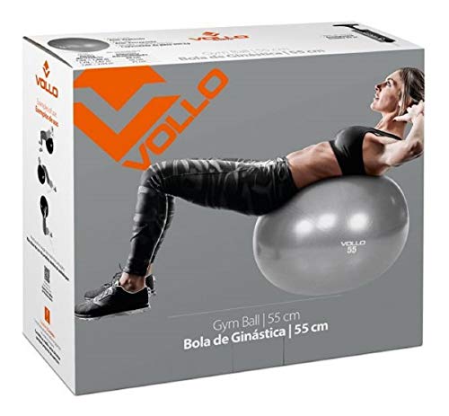 Bola Suíça Ginástica Gym Pilates Yoga Fit 55cm + Bomba Vollo