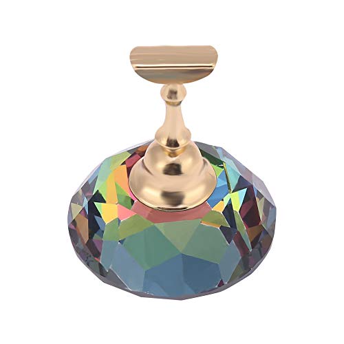 Nail Tip Stand, Nail Painting Stand Magnetic Fake Nail Tip Practice Stand Base Alloy Holder Nail Art Display Stand Salon DIY Manicure Nail Tip Holder for Home DIY Beginner Salon