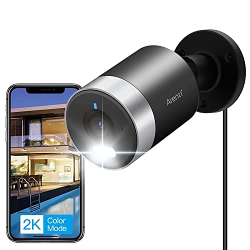 ARENTI Camara Vigilancia WiFi Exterior 4MP 2K, Camara IP con Foco Wifi 5G/ 2,4GHz, Visión Nocturna en Color, Alarma de Sonido, Audio Bidireccional, Detección de Movimiento, Compatible con Alexa Google Cover