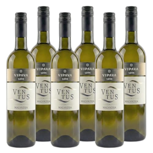Vipava 1894 Weißwein Malvazija 2019, (6 x 0,75 l), von Hand gelesener trockener Weißwein