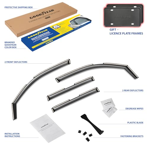 Goodyear Shatterproof in-Channel Window Deflectors for Ford Maverick 2022-2026, Rain Guards, Window Visors for Cars, Vent Deflector, Car Accessories, 4 pcs. - GY007983 by Goodyear - Image 6