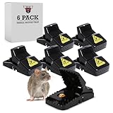 TwinTech Jaws Mouse Traps - Reusable, Sanitary, Easy-to-Use Trap for Mice and Small Rodents, Mouse Traps Indoor for Home, Kitchen, Garage, and Office Use - 4'x1.9'x2.3' - 6 Pack Mice Traps