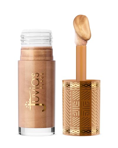 Juvia\'s Place Nubian Glow Liquid Luminizer - Radiant Highlighter for Face and Body, Buildable Shimmer, Versatile Shades for All Skin Tones, Long-Wearing Liquid Highlight - Golden Hour, 0.27 fl oz