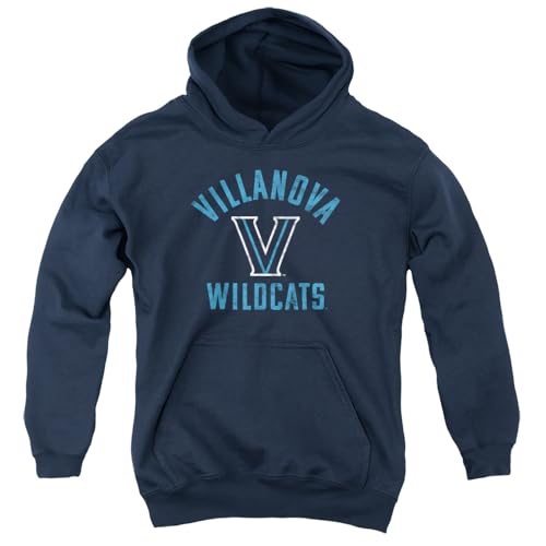 Villanova University Official Wildcats Logo Unisex Youth Pull-Over Hoodie,Navy, Large