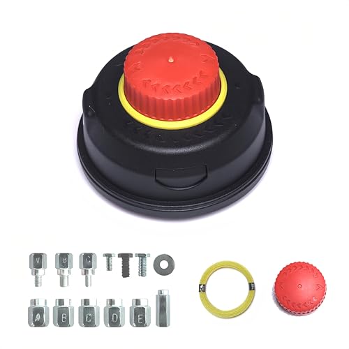 Replacement Trimmer Heads Universal String Trimmer Head for Echo Dewalt Craftsman Milwaukee Bump Feed Anti-Tangle Easy Install for Gas/Cordless Trimmer (Counter Clockwise/Left Hand Thread) Orange