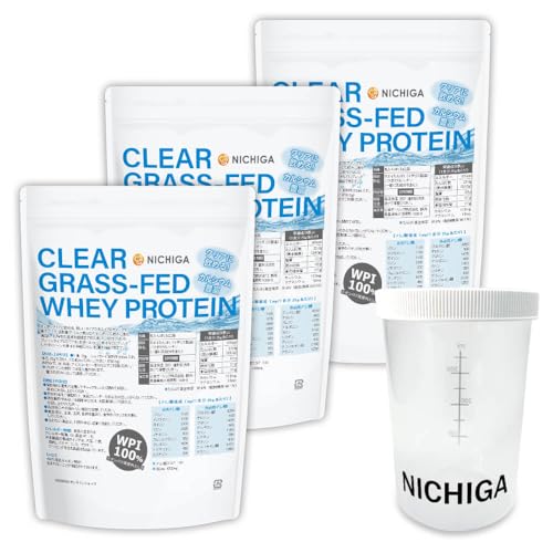 NICHIGA(�j�`�K)<�V�F�C�J�[�Z�b�g>�N���A �O���X�t�F�b�h �z�G�C�v���e�C�� WPI 1kg×3�� CLEAR GRASS-FED WHEY ���^���p�N �ᎉ�� TK2