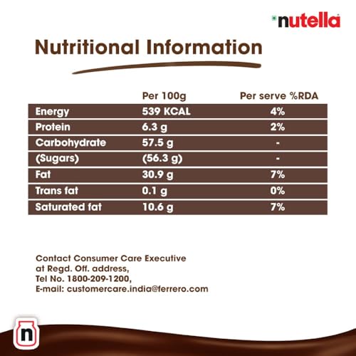 Image of Nutella Hazelnut Spread with Cocoa, 180 gram