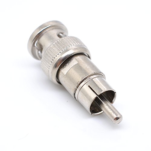 Adaptador Coaxial BNC Macho a RCA Macho x10 miniatura 2