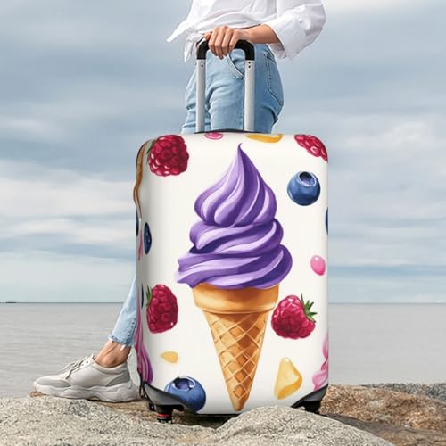 Purple Ice Cream Berry Suitcase Cover Fashion Luggage Covers Anti-Scratch Elastic Lightweight Protector For Travel Outdoor X-Large4