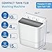 Erivess Portable Twin Tub 18lbs Washing Machine with Drying Rack and 10 Hangers, 11lbs Washer Mini Compact Laundry Machine with 7lbs Spinner, Semi-automatic Washer Combo for Dorms, Apartment