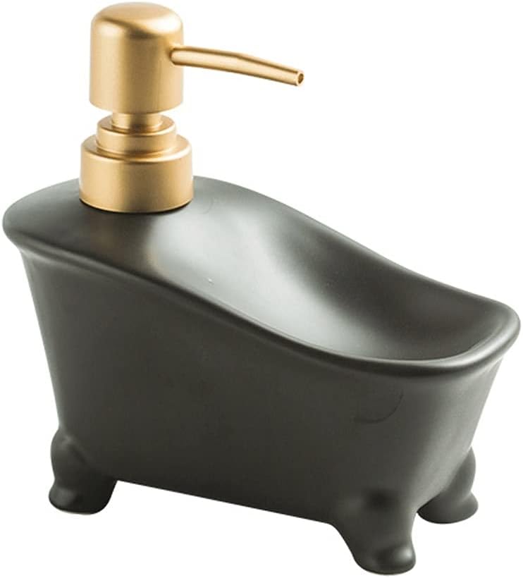 Soap Dispenser, Creative Ceramic Lotion Dispenser, Bathroom Lotion Pump Bottle, Can Place Soap, Suitable for Kitchen, Hotel