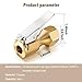 ZKFAR 4 PCS Tire Quick Inflation Chuck, Internal Thread 1/4NPT Quick Clamp Normally Closed Type Heavy-Duty Copper Locking Chuck, Car Repair Maintenance Tool, for Most Car Models (Gold & Silver)