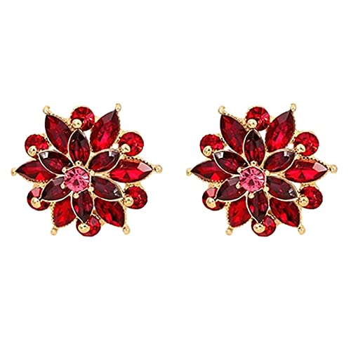 Boucles d'oreilles femme fleur en cristal de zircon pour un cadeau - 2