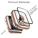 JETech Case with Screen Protector for Apple Watch SE 3/2/1 (2025/2022/2020) / Series 6 5 4 40mm, Overall Protective Cover, Built-in Tempered Glass Film High Sensitivity, 2 Pack (Rose Gold)