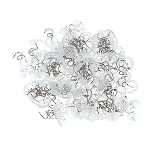 ABOOFAN 100Pcs Slip Twisted Sheet Fixer Seamless Plastic Head Nail for Upholstery Bedskirts and Slipcovers Home Artifact