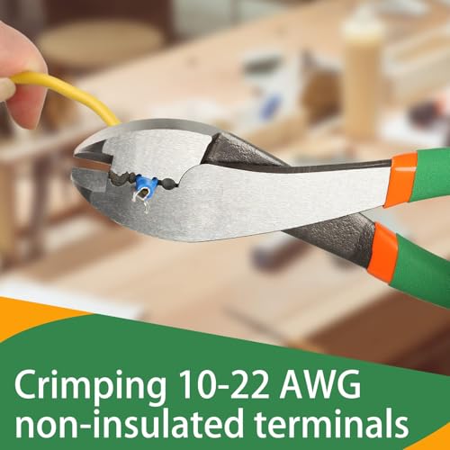 SPEEDWOX Wire Crimper Cutting Crimping Tool Electrical Pliers Crimper Cutter Electrical Terminal Crimp Pliers with Cutter Wire Crimping Tool for 10-22 Awg Terminals and Connectors - Image 2
