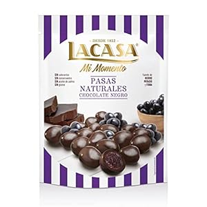 Lacasa – Rozijnen, natuurlijk – bedekt met donkere chocolade – Mi Momento – 150 gram