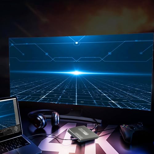 Sxhlseller Tarjeta de Captura de Vídeo, Tarjeta de Interfaz Multimedia HD 4K 60 Hz con Salida de Bucle HDR VRR, de Transmisión en para Juegos USB 3.2 para PCWindowsMac OBS Vmix