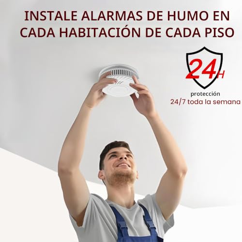 Detector de humo con batería de 10 años que evita descuidos e incendios 8
