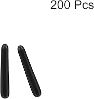 Vista 2 de uxcell 200 tapas de goma de 0.051 in (1/16") de vinilo redondo de vinilo para pernos de tubo, protectores de rosca de tornillo, color negro