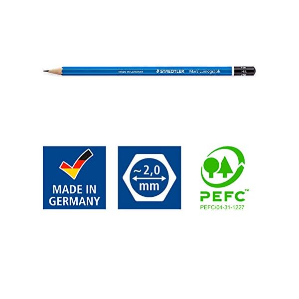 STAEDTLER Zeichenbleistifte Mars Lumograph, unglaublich bruchfeste Premium-Bleistifte, hohe Qualität, spezielle… – Bild 7