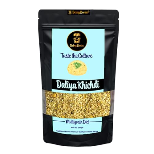 Image of Being Bania Premium Multigrain Daliya With No Wheat | 100% Natural | High Fiber With Rolled Oats Sorghum And 8+ Grains | Healthy Dalia Khichdi | Diet Food, 210 Gram