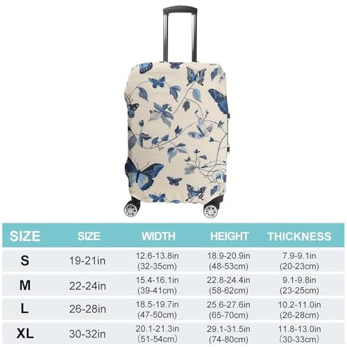 Suitcase Covers for Luggage Washable Luggage Cover Butterflies And Moths Luggages Wheel Covers Elastic Travel Carry On Suitcase Cover Travel Luggages Protector Sleeve Fit 29-32 Inch M2