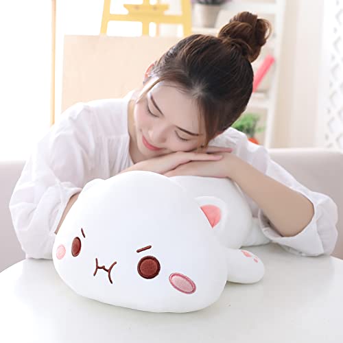 Plüschtier Katze Groß Stofftier Plüschkätzchen Kuscheltier Kissen Tierkissen Ausgestopftes Tier Plüsch Kissen Kuscheliger Plüsch Puppen Spielzeug für Kinder, Geburtstagsgeschenk Anime Plushie