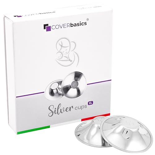 COVERbasics Paracapezzoli in Argento (SilverCups) Coppette Proteggi Capezzoli per Aiutare a Prevenire e Lenire Le Ragadi...
