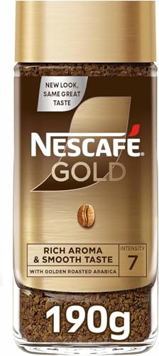 Image of NESCAFE Gold - Premium Instant Coffee (190g) By COUGAR | Rich Aroma & Smooth Taste with Golden Roasted Arabica | Instant Coffee Powder | Perfect for Hot Coffee & Cafe Style Drinks - (Imported)