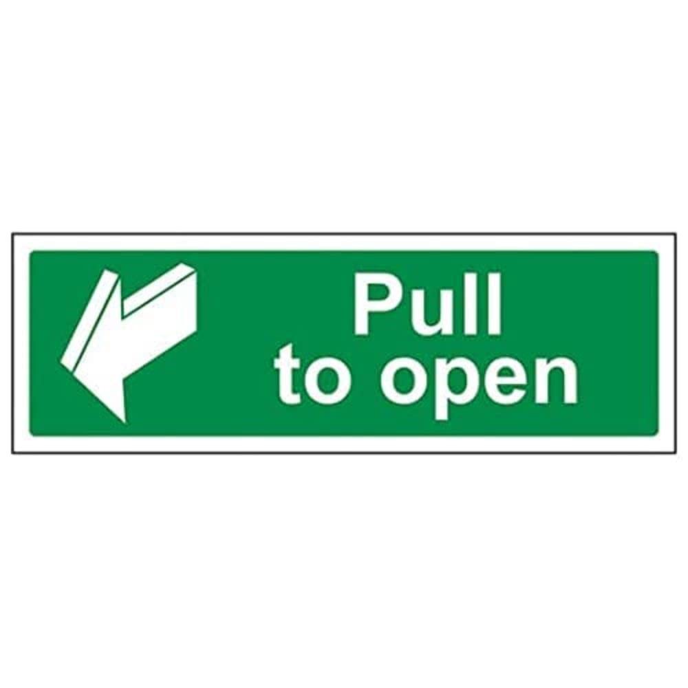 V Safety Eco Friendly Safe Condition Door - Pull To Open - 300 X 100mm, Multi, 300x100mm