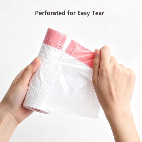 Image of Trash Bags for Bins Up to 4 Gallons,White Small Trash Bags,100 Total
